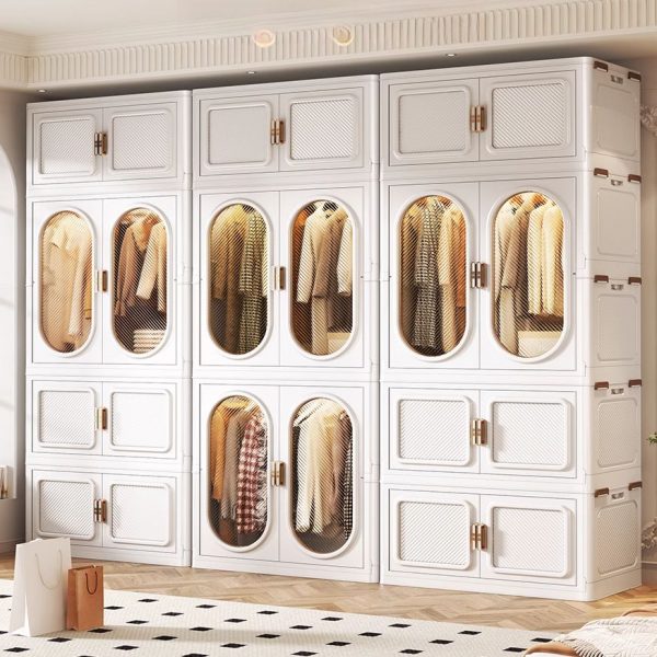 "Modern Synthetic Material Children's Wardrobe with Shelf, Clothing Rod, and Door"